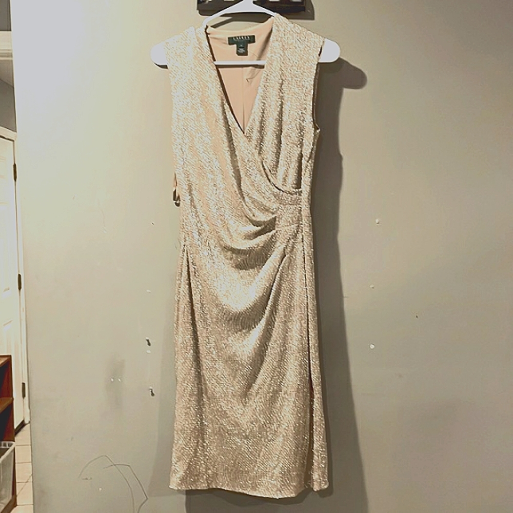 Ralph Lauren Gold party dress size 4
